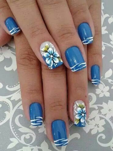 tropical-flower-nail-art-21_9 Flori tropicale nail art