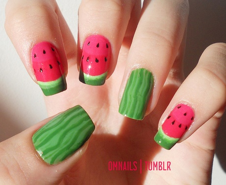 watermelon-nail-design-82_2 Design de unghii pepene verde
