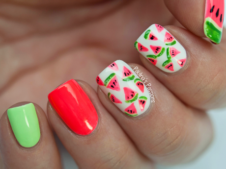 watermelon-nail-design-82_2 Design de unghii pepene verde