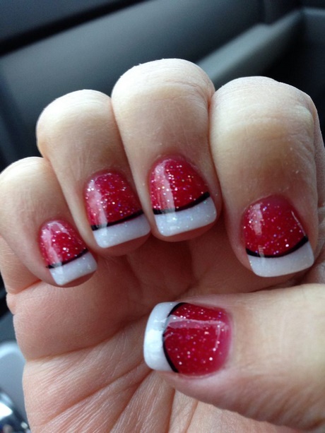 white-and-red-christmas-nails-48_11 Unghiile albe și roșii de Crăciun