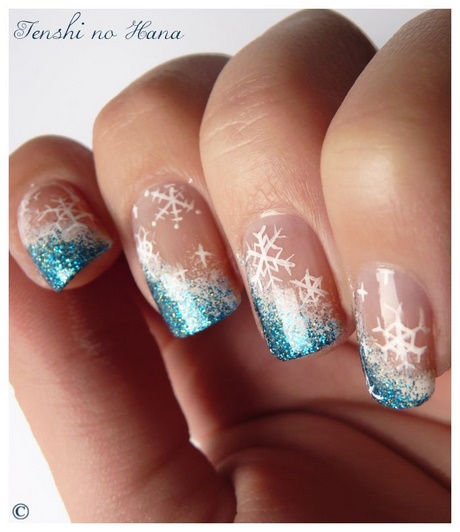 white-christmas-nail-art-84_18 Alb de Crăciun nail art