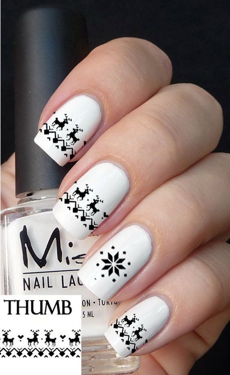 white-christmas-nail-designs-84_8 Alb modele de unghii de Crăciun