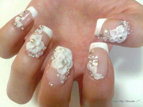 white-flower-nails-89_16 Unghii de flori albe
