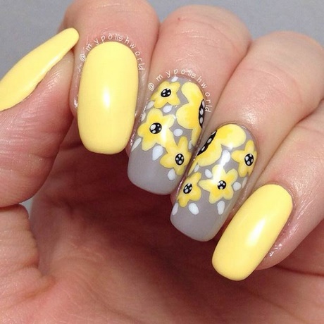 yellow-nail-polish-designs-90_3 Modele de lacuri de unghii galbene