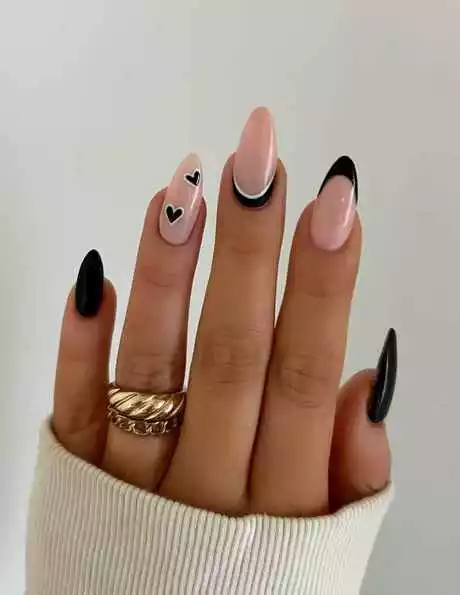 black-and-pink-acrylic-nail-designs-10_2-10 Modele de unghii acrilice negre și roz