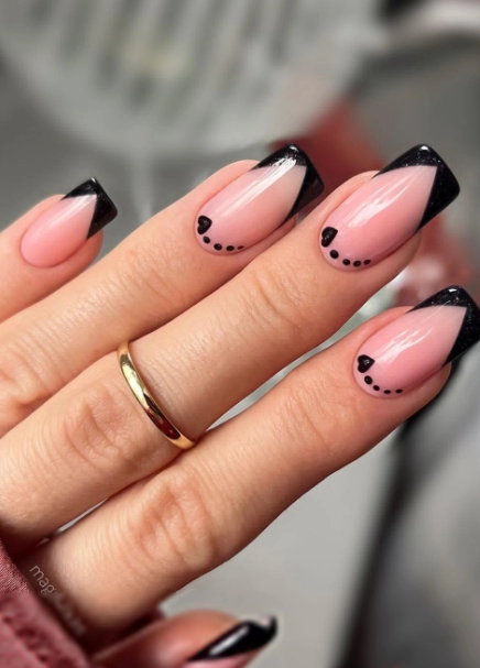 black-and-pink-valentines-nails-69-2 Negru și roz valentines unghii