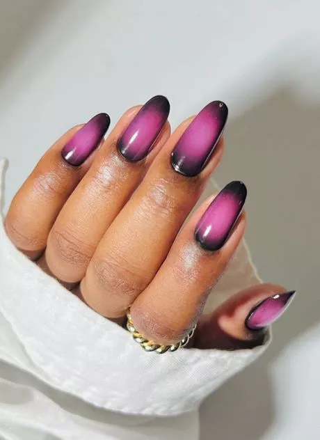 black-white-pink-nails-16-1 Negru alb unghii roz