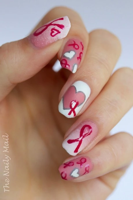 breast-cancer-awareness-nail-designs-69-2 Modele de unghii de conștientizare a cancerului de sân