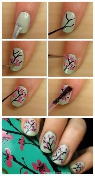 cherry-blossom-tree-nail-design-70_18-10 Cherry blossom copac unghii design