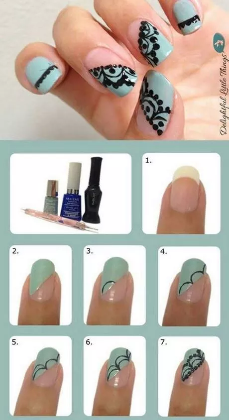 cute-nail-tutorials-42_14-7 Tutoriale de unghii drăguțe