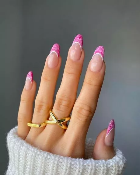 french-tip-nail-designs-pink-96-1 Modele de unghii cu vârf francez roz