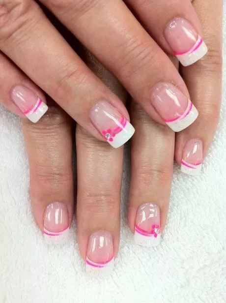 french-tip-nail-designs-pink-96_10-4 Modele de unghii cu vârf francez roz