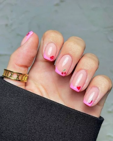 french-tip-nail-designs-pink-96_2-11 Modele de unghii cu vârf francez roz