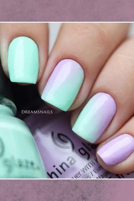 green-and-pink-ombre-nails-94-2 Unghii ombre verzi și roz