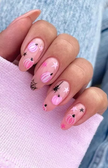 halloween-nails-pink-45-1 Unghii de Halloween roz