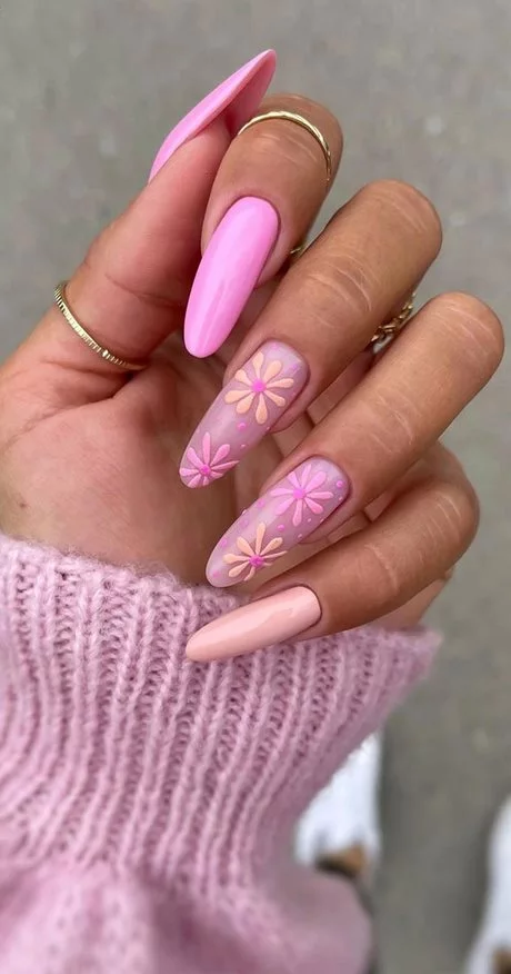 hot-pink-almond-nail-designs-15_13-6 Modele de unghii cu migdale roz aprins