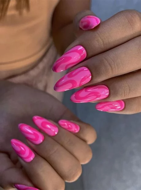 hot-pink-almond-nail-designs-15_14-7 Modele de unghii cu migdale roz aprins