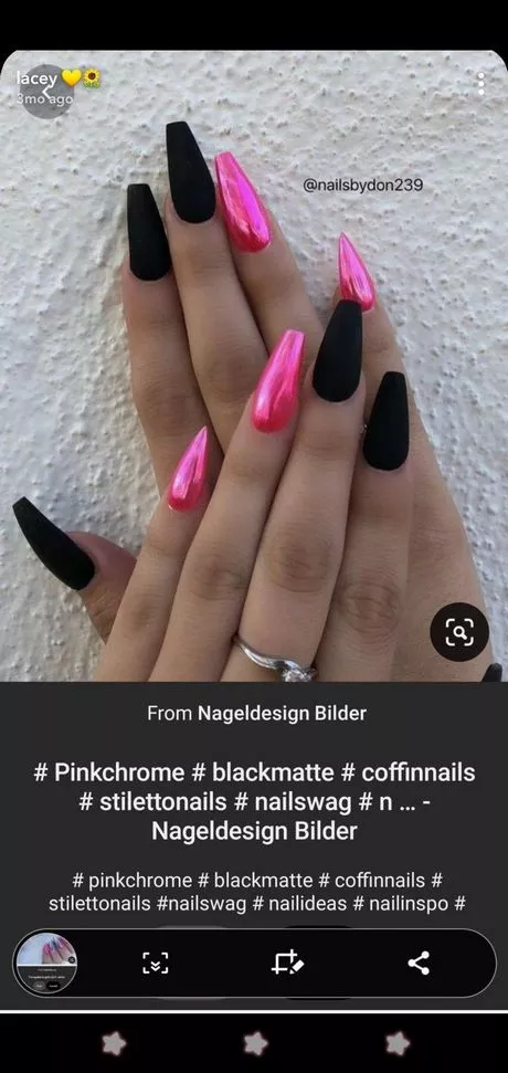 hot-pink-and-black-ombre-nails-70_13-7 Unghii Ombre roz și negru