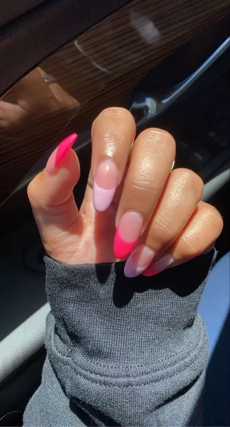 hot-pink-french-tip-acrylic-nails-31_2-8 Unghii acrilice cu vârf francez roz roz