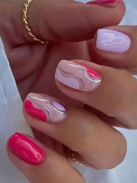 hot-pink-short-nail-designs-36_11-4 Modele de unghii scurte Roz Aprins