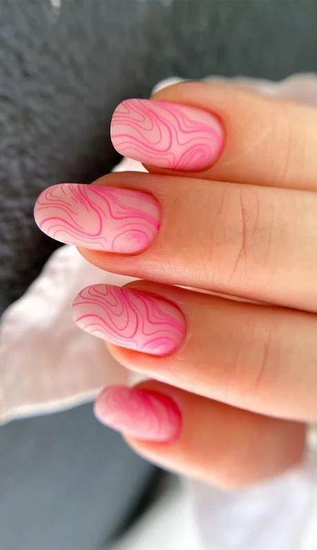hot-pink-short-nail-designs-36_3-14 Modele de unghii scurte Roz Aprins