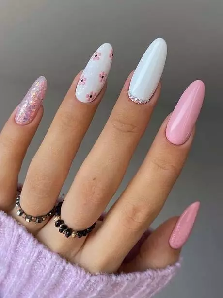 light-pink-and-white-acrylic-nails-95_2-11 Unghii acrilice roz deschis și alb