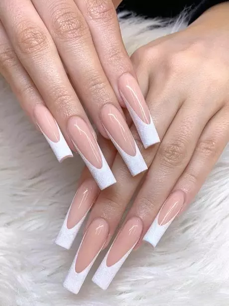 long-coffin-french-tip-nails-28-1 Sicriu lung franceză sfat cuie