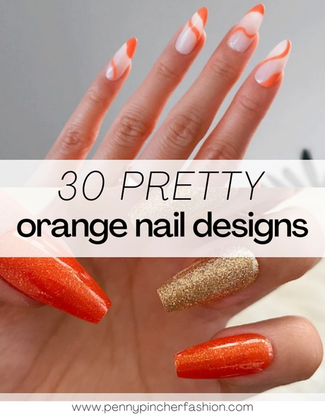 long-orange-nails-designs-59-3 Modele lungi de unghii portocalii
