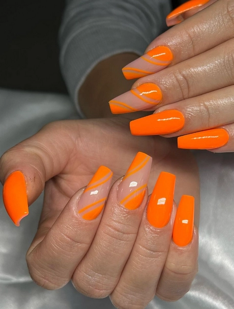 long-orange-nails-designs-59_2-12 Modele lungi de unghii portocalii