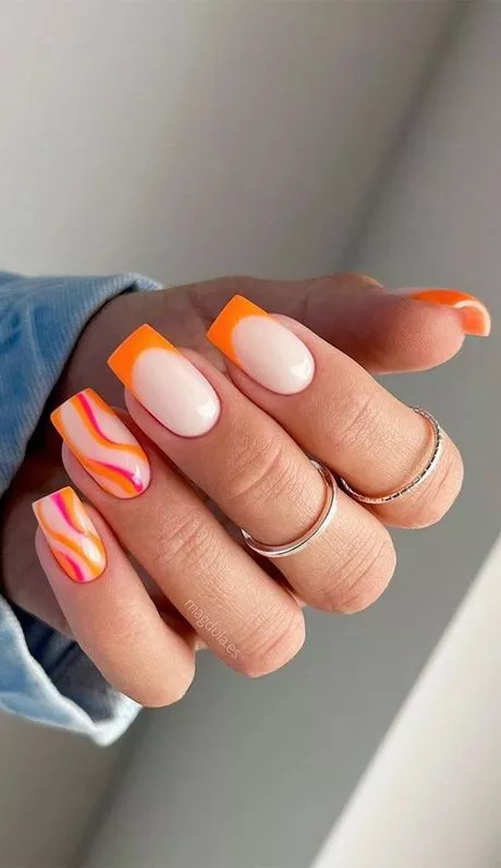 long-orange-nails-designs-59_6-16 Modele lungi de unghii portocalii