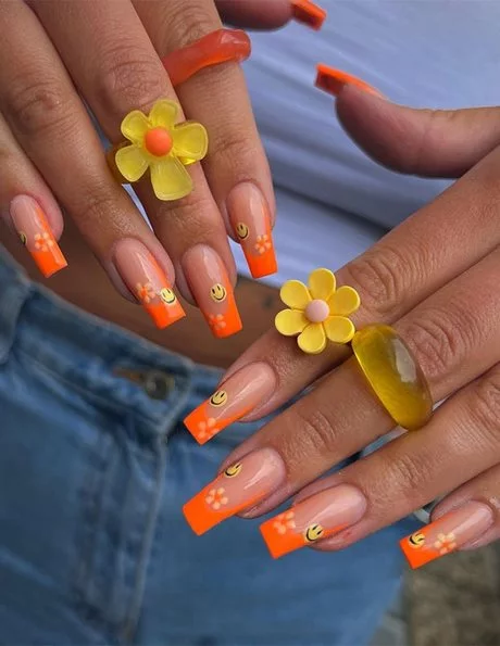long-orange-nails-designs-59_8-18 Modele lungi de unghii portocalii