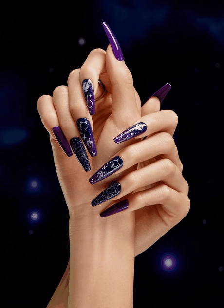 long-purple-acrylic-nails-80-2 Unghii lungi acrilice violet