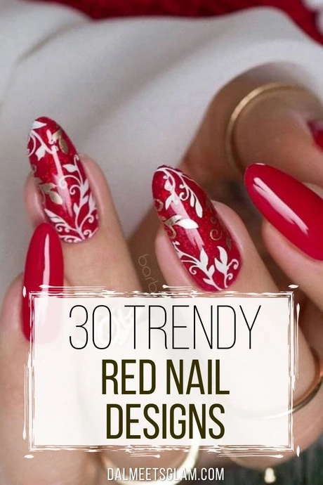 long-red-nails-designs-26_5-13 Modele lungi de unghii roșii