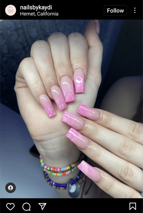 marble-pink-and-white-nails-69_2-10 Marmură roz și unghii albe