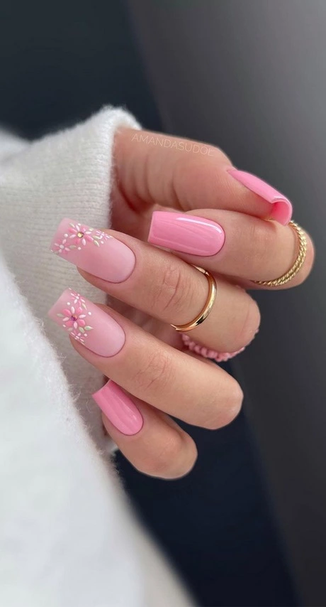 nail-art-designs-in-pink-color-44_4-13 Modele de unghii în culoare Roz