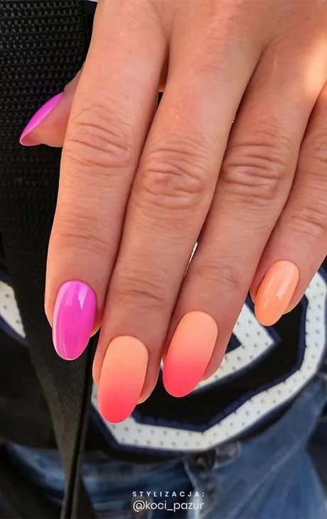 ombre-nails-orange-and-pink-21-1 Ombre unghii portocaliu și roz