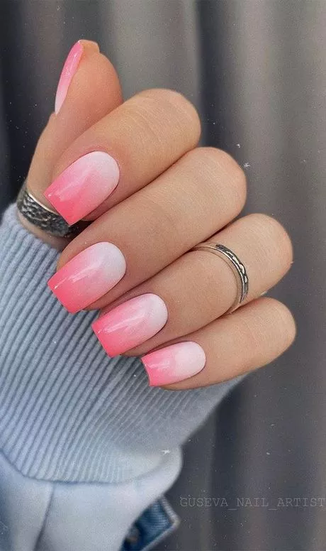 ombre-pink-acrylic-nails-18-1 Unghii acrilice roz Ombre