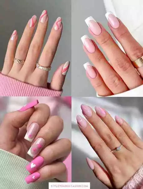 ombre-pink-and-white-nails-with-glitter-72_8-19 Ombre roz și unghii albe cu sclipici
