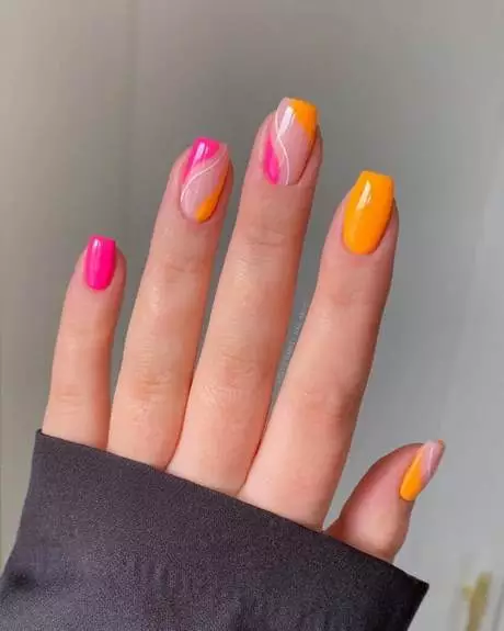 orange-and-pink-nail-ideas-91_10-2 Idei de unghii portocalii și roz