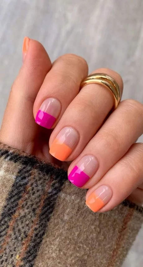 orange-and-pink-nail-ideas-91_2-9 Idei de unghii portocalii și roz