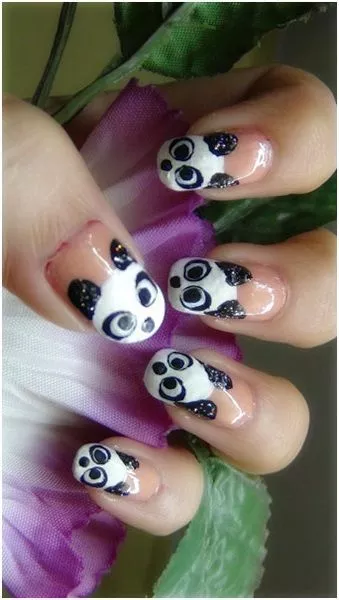 panda-nail-art-for-short-nails-50-2 Panda nail art pentru unghii scurte