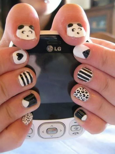 panda-nail-art-for-short-nails-50_3-11 Panda nail art pentru unghii scurte