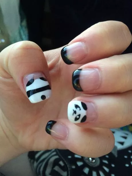 panda-nail-art-for-short-nails-50_5-13 Panda nail art pentru unghii scurte