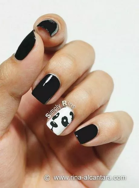 panda-nail-art-for-short-nails-50_9-17 Panda nail art pentru unghii scurte