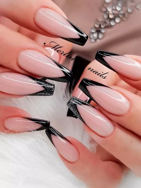 pink-and-black-french-tip-nails-80_10-3 Roz și negru Franceză sfat cuie