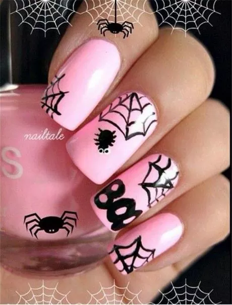 pink-and-black-halloween-nails-31_15-8 Unghii de halloween roz și negru