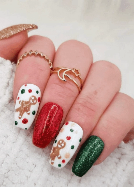 pink-and-green-christmas-nails-76_2-11 Unghii de Crăciun roz și verde