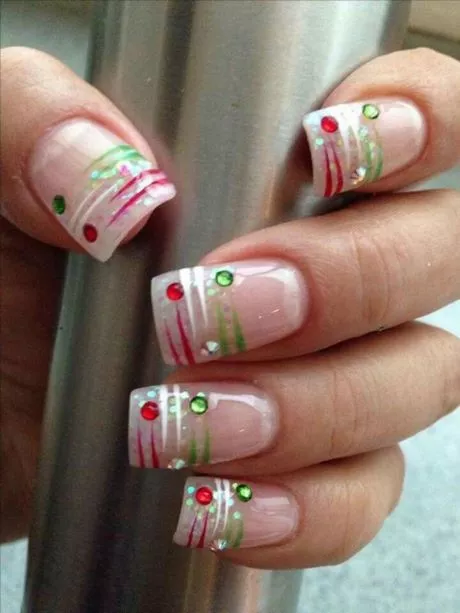 pink-and-green-christmas-nails-76_6-16 Unghii de Crăciun roz și verde
