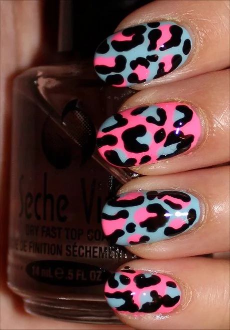 pink-and-leopard-nails-78_8-15 Unghii roz și leopard