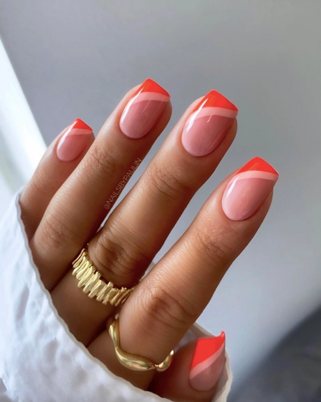 pink-and-orange-nails-design-28-3 Design de unghii roz și portocaliu